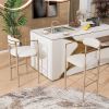 Barstools Set of 2, Counter Height Upholstered Bar Stools with Back for Kitchen Island