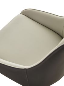 Dining Chair Modern PU Leather Dining Room Chair with Sturdy Metal Legs