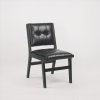 Hengming PU dining chair, no armrest with wooden legs, suitable for kitchen, dining room, living room, bedroom and other occasions,set of 2