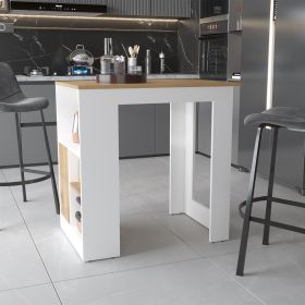 FM FURNITURE Arial Kitchen island in melamine with a door and open storage