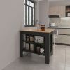 Kitchen Island Ada with Ample Shelving