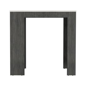 Kitchen Island Doyle, Kitchen, Smoky Oak / Ibiza Marble Color Finish