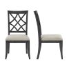 Wooden Frame Upholstered Dining Chairs set of 2,Mid Century Retro Chairs Comfor Kitchen Chairs for Living Room,Restaurant,Dark OAK Color