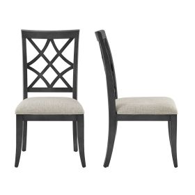 Wooden Frame Upholstered Dining Chairs set of 2,Mid Century Retro Chairs Comfor Kitchen Chairs for Living Room,Restaurant,Dark OAK Color