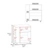 FM FURNITURE Linden Kitchen Cart with Microwave Shelf. Open Storage. and Two-Door Cabinet. Wengue