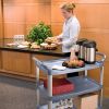 SOGA 2X 3 Tier Food Trolley Portable Kitchen Cart  with wheels 830x420x950mm Gray