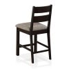 Dining Chairs Padded Fabric Seat Set of 2pc Side Chair Ladder Back Kitchen Dining Room Espresso Color
