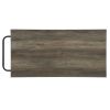 Lona Rustic Oak & Black Finish Kitchen Island