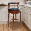 Seat Height 26'' Wooden Swivel Barstool 360 Degrees Swivel Barstools Chair for Home Kitchen Counter 1pc