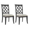 Wooden Frame Upholstered Dining Chairs set of 2,Mid Century Retro Chairs Comfor Kitchen Chairs for Living Room,Restaurant,Dark OAK Color