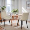 Light Grey PU Leather Dining Chair with Metal Legs, Modern Upholstered Chair Set of 4 for Kitchen, Restaurant, Living, Meeting Room