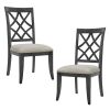 Wooden Frame Upholstered Dining Chairs set of 2,Mid Century Retro Chairs Comfor Kitchen Chairs for Living Room,Restaurant,Dark OAK Color