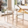 Barstools Set of 2, Counter Height Upholstered Bar Stools with Back for Kitchen Island