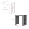 Kitchen Island Doyle, Kitchen, Concrete Gray / Ibiza Marble Color Finish