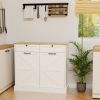 Kitchen Trash Can Storage Cabinet with 2 Drawers & 1 Tilt Out Trash Cabinet & 1 door with storage rack & 2 Shelves for Kitchen, Dinning Room