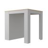 Monroe Two Piece Kitchen Set, Kitchen Island + Kitchen Pantry, White / Light Oak