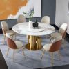 Dining Chairs Set of 2, Modern PU Leather Dining Gold Metal Legs for Living Kitchen Dining Room Beige (Set of 2)