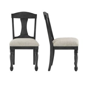 Wooden Frame Upholstered Dining Chairs set of 2,Mid Century Retro Chairs Comfor Kitchen Chairs for Living Room,Restaurant (Color: as Pic)