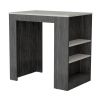 Portree Kitchen Island with 3-Side Shelves