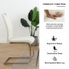 Modern Dining Chairs with Faux Leather Padded Seat Dining Living Room Chairs Upholstered Chair with Chrome Metal Legs Design for Kitchen, Living